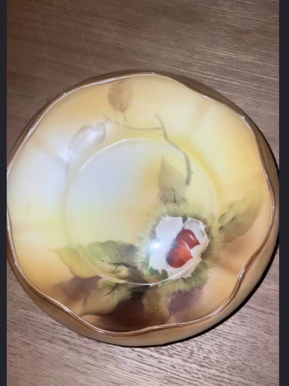 Noritake Japanese Chestnut Nut/Berry Porcelain Round Autumn Foliage